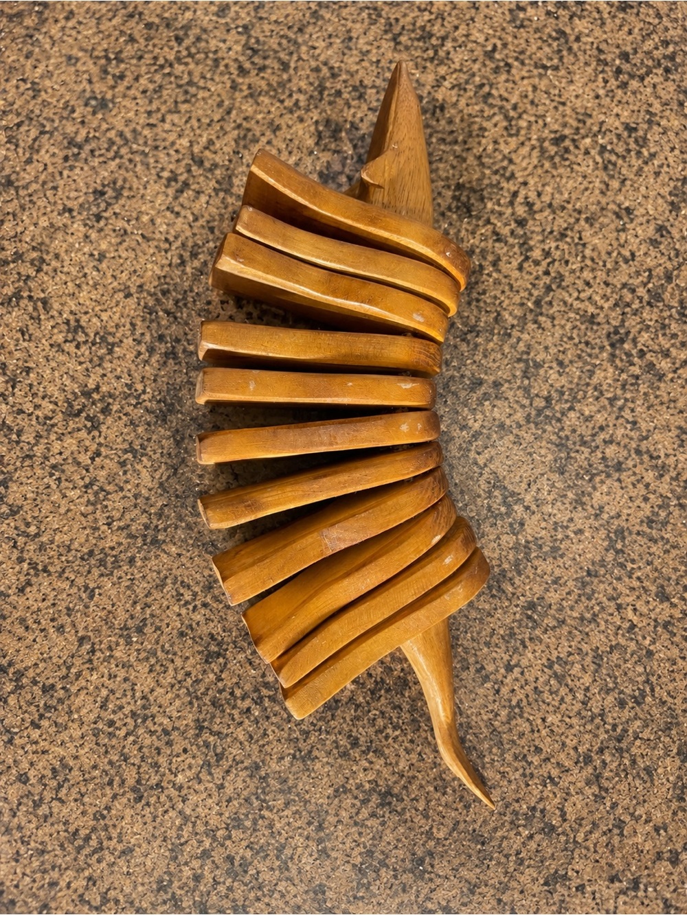 Hand Carved Wooden Dolphin Clacker / Noisemaker